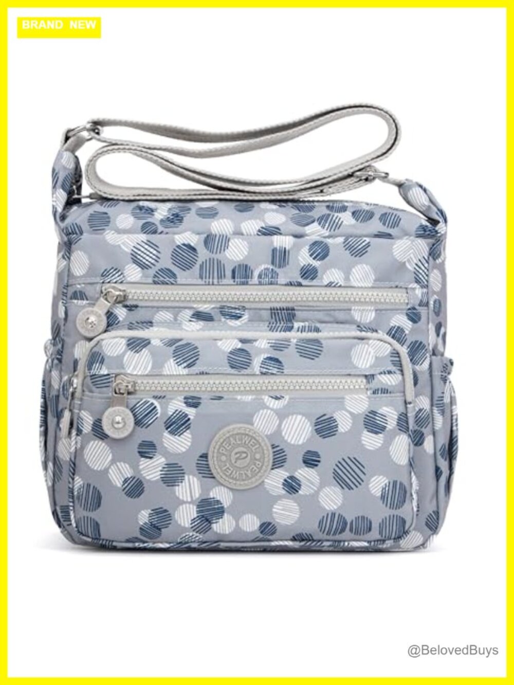 Women Nylon Utility Shoulder Bag Multiple Pockets Crossbody